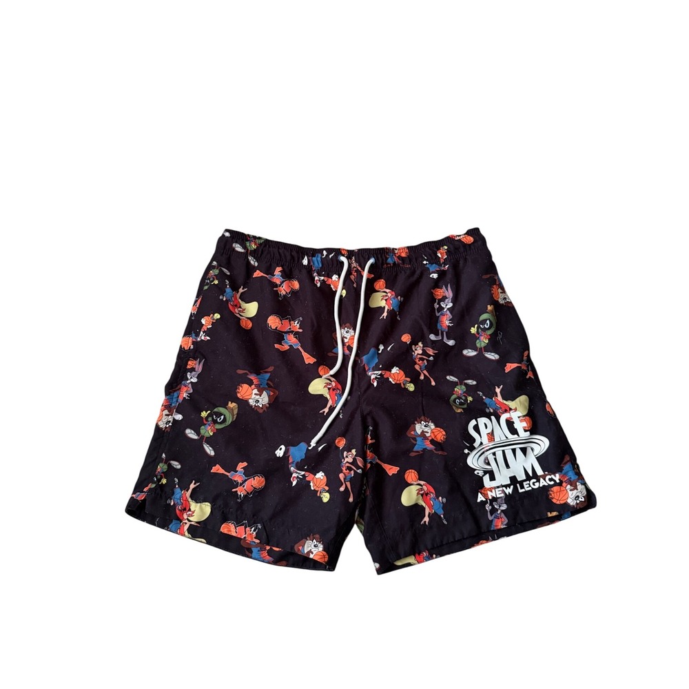 PacSun Space Jam A New Legacy Swim Trunks Tune Squad Black Mens XL Streetwear